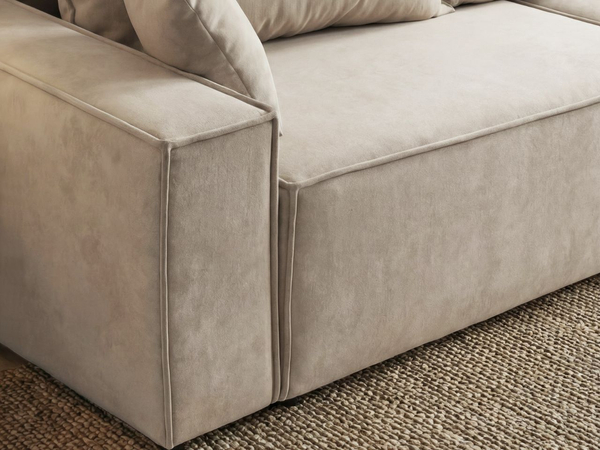 Schlafsofa mit Bettfunktion und Bettkasten Sivra Beige