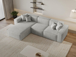 Ecksofa L-Form Links Arizona Hellgrau