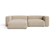 Ecksofa L-Form Links Moderne Cord Ecksofa Landi Beige
