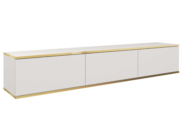 TV-Lowboard Hänge mit Türen 175 cm Diolo Weiß mit glatter Front