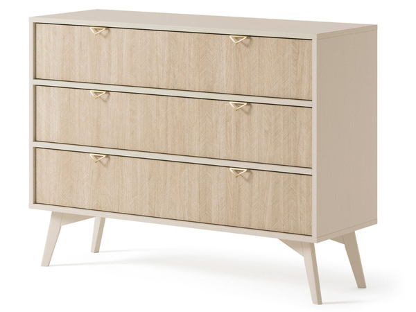 Kommode mit drei Schubladen Modena Beige