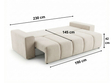 Schlafsofa mit Bettfunktion und Bettkasten Miro Beige