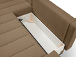 Ecksofa mit Schlaffunktion und Bettkasten Links Adoro Braun