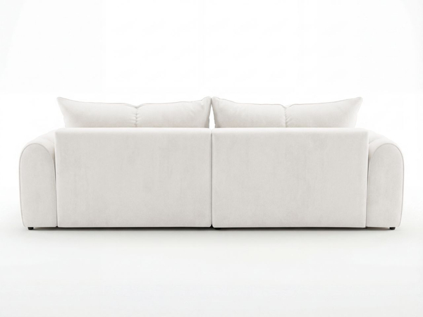 Ecksofa L-Form Rechts mit Schlaffunktion und Bettkasten Bonno Creme