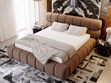 Polsterbett mit Bettkasten und Lattenrost 180x200 Mellow Braun