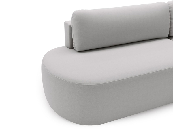 Ecksofa L-Form Rechts mit Schlaffunktion und Bettkasten Aurio O Grau