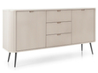 Kommode mit Türen und Schubladen Viva Beige auf Schwarzen Beinen
