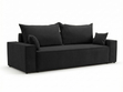 Schlafsofa mit Bettfunktion und Bettkasten Sivra Schwarz