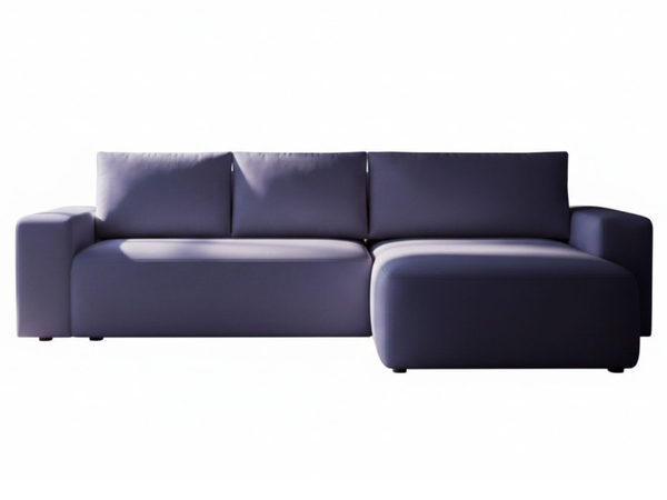 Ecksofa L-Form Rechts mit Schlaffunktion und Bettkasten Tazones Dunkelblau