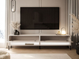 TV-Schrank für das Wohnzimmer 180 cm mit schwarzen Metallbeinen und LED-Beleuchtung Aurelie Kaschmir Hochglanz