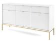 Kommode mit Türen und Schubladen Amber Weiß, Gold Frame