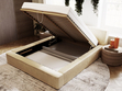 Polsterbett mit Bettkasten und Lattenrost 160x200 Lago Beige