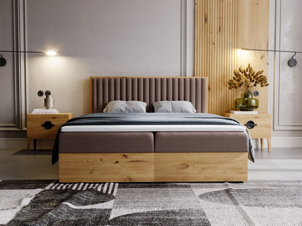 Boxspringbett mit Bettkasten 140x200 Forest Braun