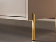 Dreitürige Kommode 154 cm auf goldfarbenen Metallbeinen Vivance Kaschmirglanz