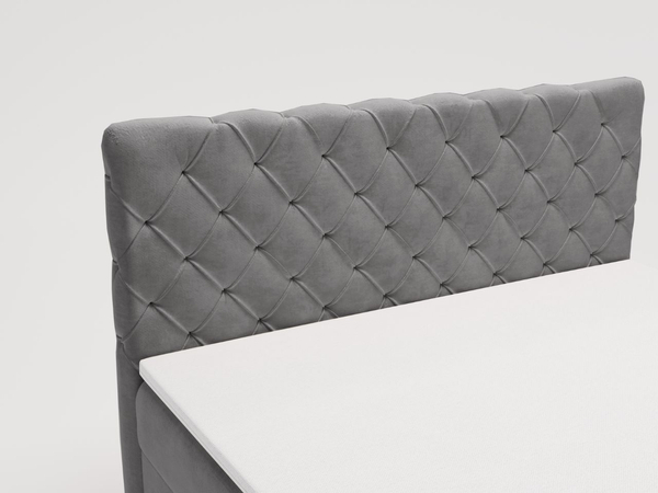 Boxspringbett mit Bettkasten 140x200 Lunaris Grau