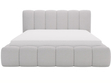 Polsterbett mit Bettkasten und Lattenrost 120x200 Cloud Bouclé-Stoff Hellgrau