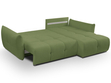 Ecksofa L-Form mit Schlaffunktion und Bettkasten Bene Grün