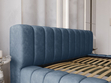 Polsterbett mit Bettkasten und Lattenrost 140x200 Italia Blau