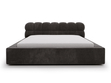 Polsterbett mit Bettkasten und Lattenrost 160x200 Plaza Dunkelgrau
