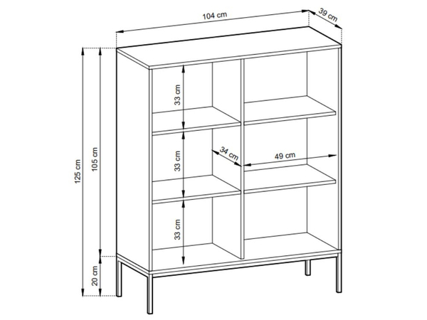 Kommode mit Türen Amber Grün, Schwarz Frame