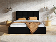 Polsterbett mit Bettkasten und Lattenrost 180x200 Malo Schwarz