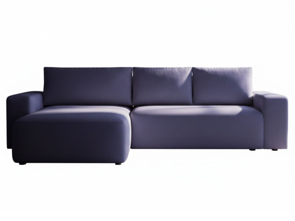 Ecksofa L-Form Links mit Schlaffunktion und Bettkasten Tazones Dunkelblau