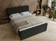 Boxspringbett mit Bettkasten 180x200 Lunaris Schwarz