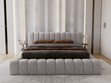 Polsterbett mit Bettkasten und Lattenrost 140x200 Italia Grau