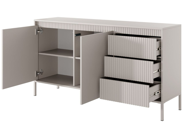 Kommode mit Türen und Schubladen 153 cm Sorano Beige