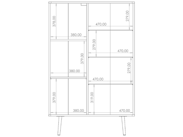 Vitrinenschrank mit Glas Nemi Schwarzer Graphit Braun
