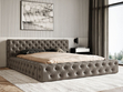 Polsterbett mit Bettkasten und Lattenrost 160x200 Palini Braun