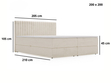 Boxspringbett mit Bettkasten 200x200 Marbella Dunkelgrau