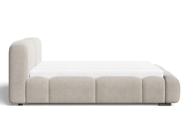 Polsterbett mit Bettkasten und Lattenrost 160x200 Aubi Beige