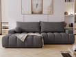 Ecksofa L-Form mit Schlaffunktion und Bettkasten Havi Links Graphit