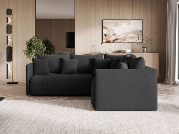 Ecksofa L-Form mit Schlaffunktion und Bettkasten Ardi L Anthrazit