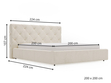 Polsterbett mit Bettkasten und Lattenrost 200x200 Milano Anthrazit