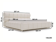 Polsterbett mit Bettkasten und Lattenrost 140x200 Mellow Braun