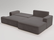 Ecksofa L-Form Rechts mit Schlaffunktion und Bettkasten California Dunkelgrau