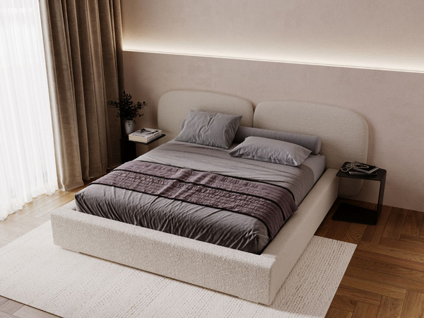 Polsterbett mit Bettkasten und Lattenrost 120x200 Palermo Beige