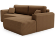 Ecksofa mit Schlaffunktion und Bettkasten Belvio rechts Braun
