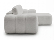 Ecksofa L-Form mit Schlaffunktion und Bettkasten Avelin Rechts Grau