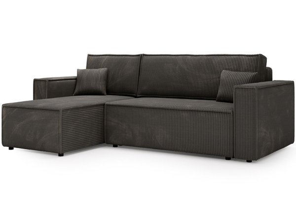 Modernes Ecksofa mit Schlaffunktion und Stauraum Prato L Dunkelgrau