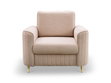  Sessel mit Goldenbeinen Limon Dunkelbeige