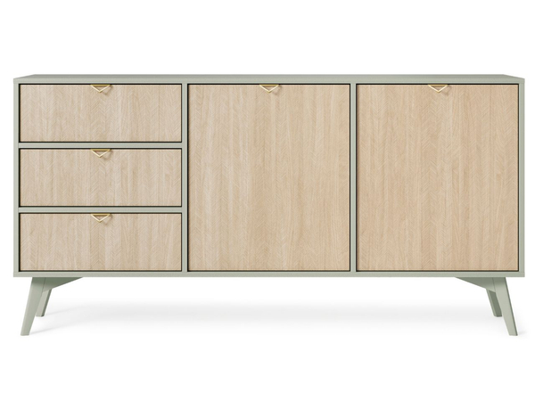 Kommode mit Türen und Schubladen Modena Grün