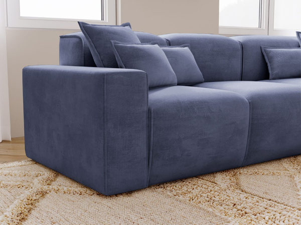 Ecksofa L-Form Rechts Moderne Ecksofa Leni Dunkelblau