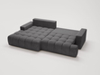 Ecksofa L-Form mit Schlaffunktion und Bettkasten Havi Links Graphit