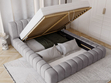 Polsterbett mit Bettkasten und Lattenrost 180x200 Italia Grau
