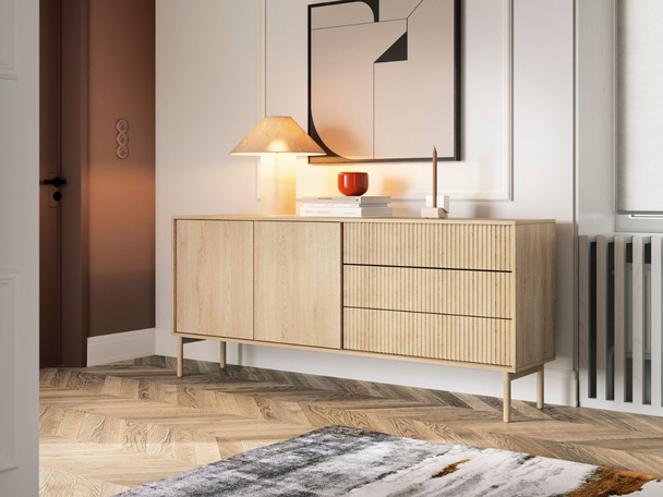 Kommode mit Türen und Schubladen 187 Gradimento Eiche Cremona