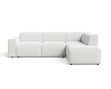 Ecksofa L-Form Rechts Eluno Bouclé-Stoff Weiß 