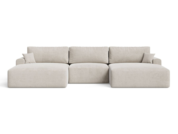 Wohnlandschaft mit Schlaffunktion und Bettkasten Serene Beige